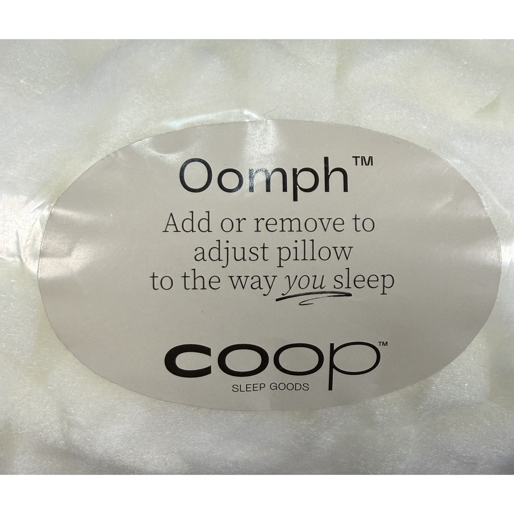 Coop Home Goods Extra Oomph Fill for Pillow White Shredded Memory Foam